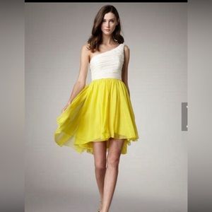 Erin by Erin Fetherston one shoulder yellow cocktail dress 4 NWT